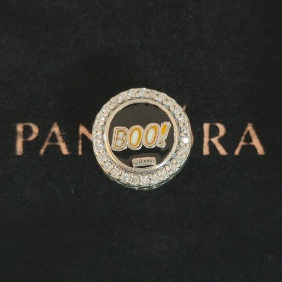 Pandora Pluto Pumpkin Boo Button Charm Halloween 2024 Exclusive Charm Bead - Picture 2 of 6